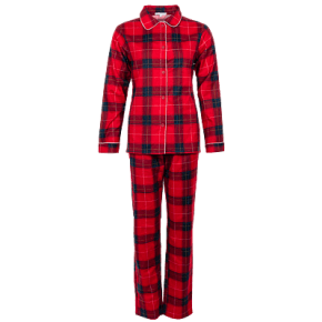 Pyjama Flanelle Carreaux Rouge Femme