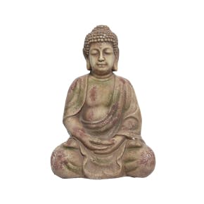 Boeddha Magnesia Grijs Gebleekt 30cm