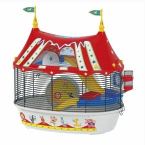 Ferplast Kooi Circus Fun 49,5x34x42,5 Cm - Rood - Voor Hamster