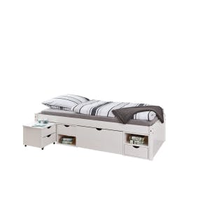 Multi Opbergbed Tot 90x200cm Wit