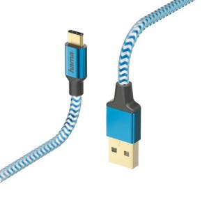 Câble De Charge/données Reflective Usb Type-c - Usb-a, 1,5 M Bleu