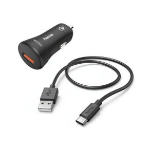 Kit Charge Allume Cigare Usb Type-c Quick Charge Noir