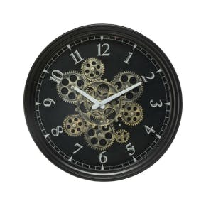 Horloge Avec Mécanisme Apparent En Métal 37cm