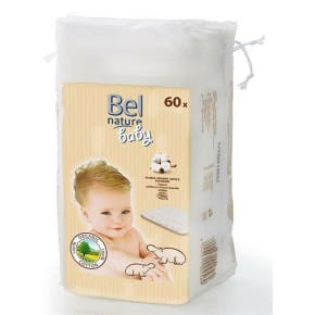 Bel Nature Maxi Organic Baby Squares - 60 Stuks