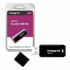 Integral Usb Flash Drive 128gb 3.0 Drive Zwart 