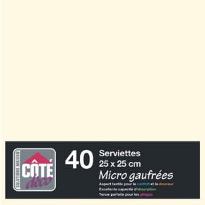 Serviettes Softtouch Ivoire 25x25 Cm
