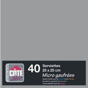 Serviettes Softtouch Gris Acier 25x25 Cm