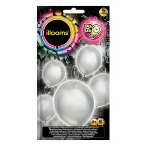 Illooms Led Ballons - Argent Lot 5***