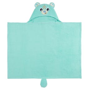 Friendly Forest Fox Hooded Towel Blauw