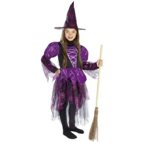 Costume De Sorcière Violet Enfant