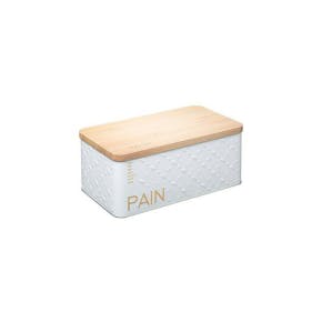Boîte à Pain "scandi" 31cm Blanc