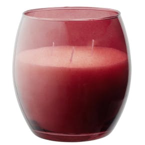 Xl Kaars In Een Rood Gekleurd Glas - Rood Fruit Geur