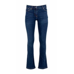 Blauwe Bootleg Denim Jeans Voor Dames