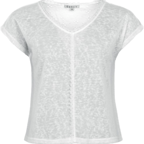 ôdrey T-shirt Effet Lin Blanc Femme
