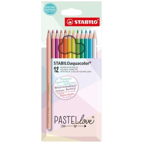 Crayon De Couleur Aquarellable - Pastellove - X12 Stabilo