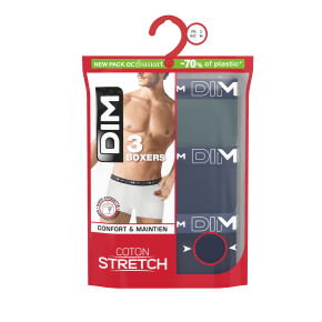 Dim 3 Boxers Coton Stretch Palm/storm/denim