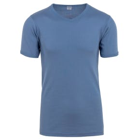 V-hals T-shirt Heren Blauw