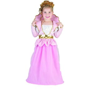 Costume De Princesse Rose/blanc/or