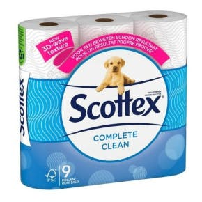 Scottex Papier Toilette 9 Rouleaux 2 Couches