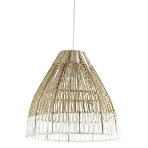 Hanglamp Met Kap Van Natuurlijk Wit Imitatie Jute Koord