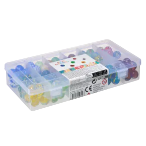 90 Billes En Verre Multicolores – 6 Couleurs, Pour Jeu Traditionnel, Décoration, Vase, Aquarium – Dès 3 Ans