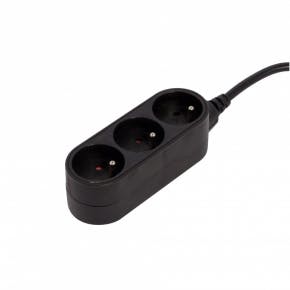 Multipresa Design 3 X 16 A - 0,5 M - Nera