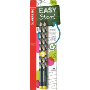 Crayon Graphite Ergonomique - STABILO EASYgraph S - Blister X 2 Crayons Papier - HB - Bleu