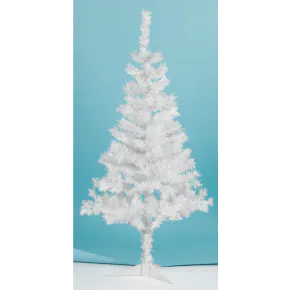 Sapin De Noël Blanc 150cm Artificiel PVC - Arbre De Noël Flocon Avec Support Métal Stable Pour Maison Bureau