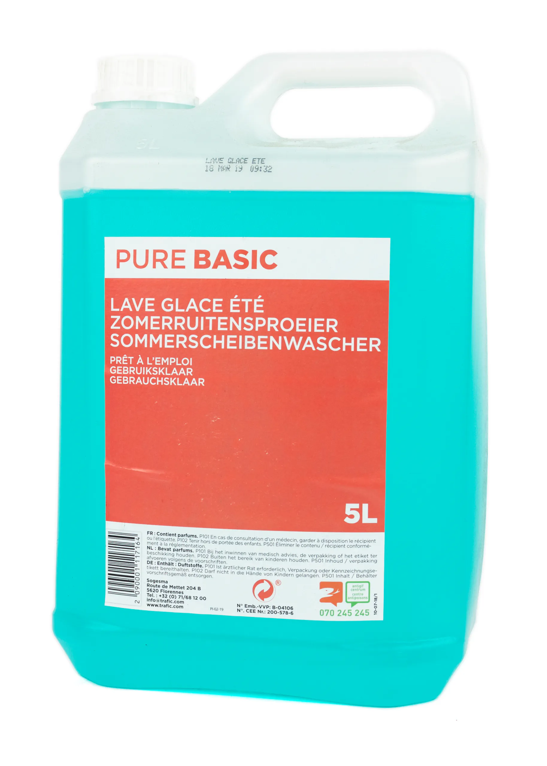 PURE BASIC Lave-Glace t 5L|Trafic.com