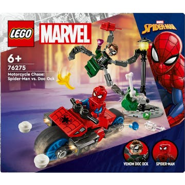 Lego Marvel La Course-poursuite En Moto : Spider-man Contre Docteur Octopus (76275)