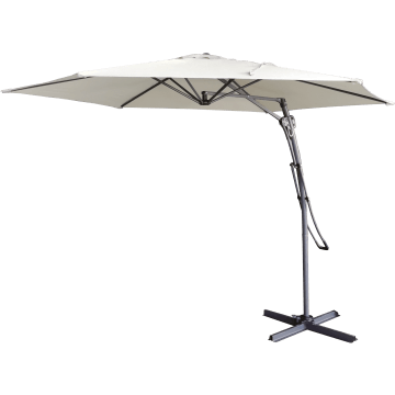 Parasol Malaga Taupe ø345x245cm