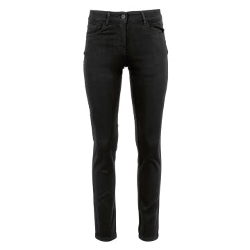 Zwarte Regular Fit Denim Jeans Voor Dames
