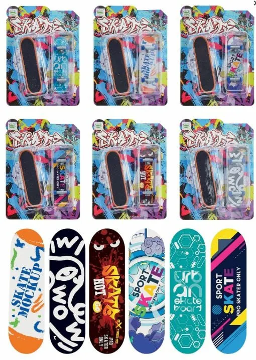 HOOTNEE Lot De 10 Autocollants Antidérapants Pour Finger Skateboard - Accessoires Mini Skate Flexibles - Garçon Et Fille