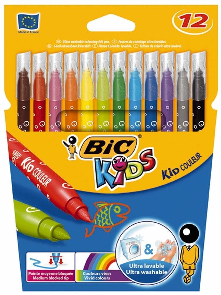 Bic étui 12 feutres de coloriage Kids
