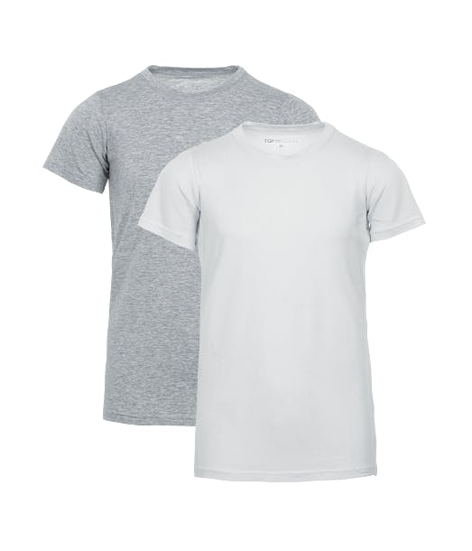 Wit Bamboe Crew Neck T-shirt Voor Jongens