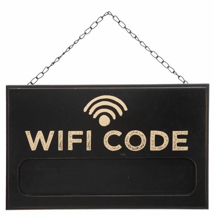 Decoratie Hangbord Wifi Code