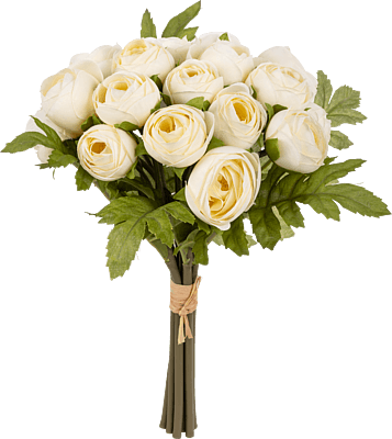 Bouquet 18 Mini Camélias artificiels