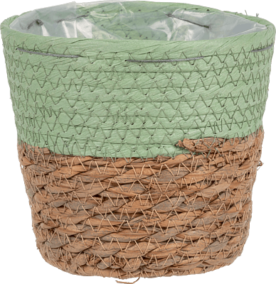 Cache-pot Seagrass Naturel/Vert