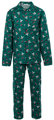 Heren Pyjama Rock Green Flannel 