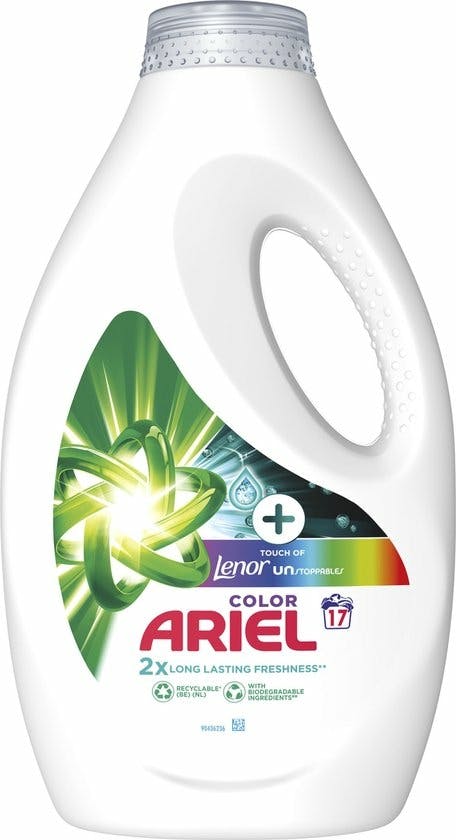 Ariel Lessive Liquide +Unstoppables Touche De Lenor
