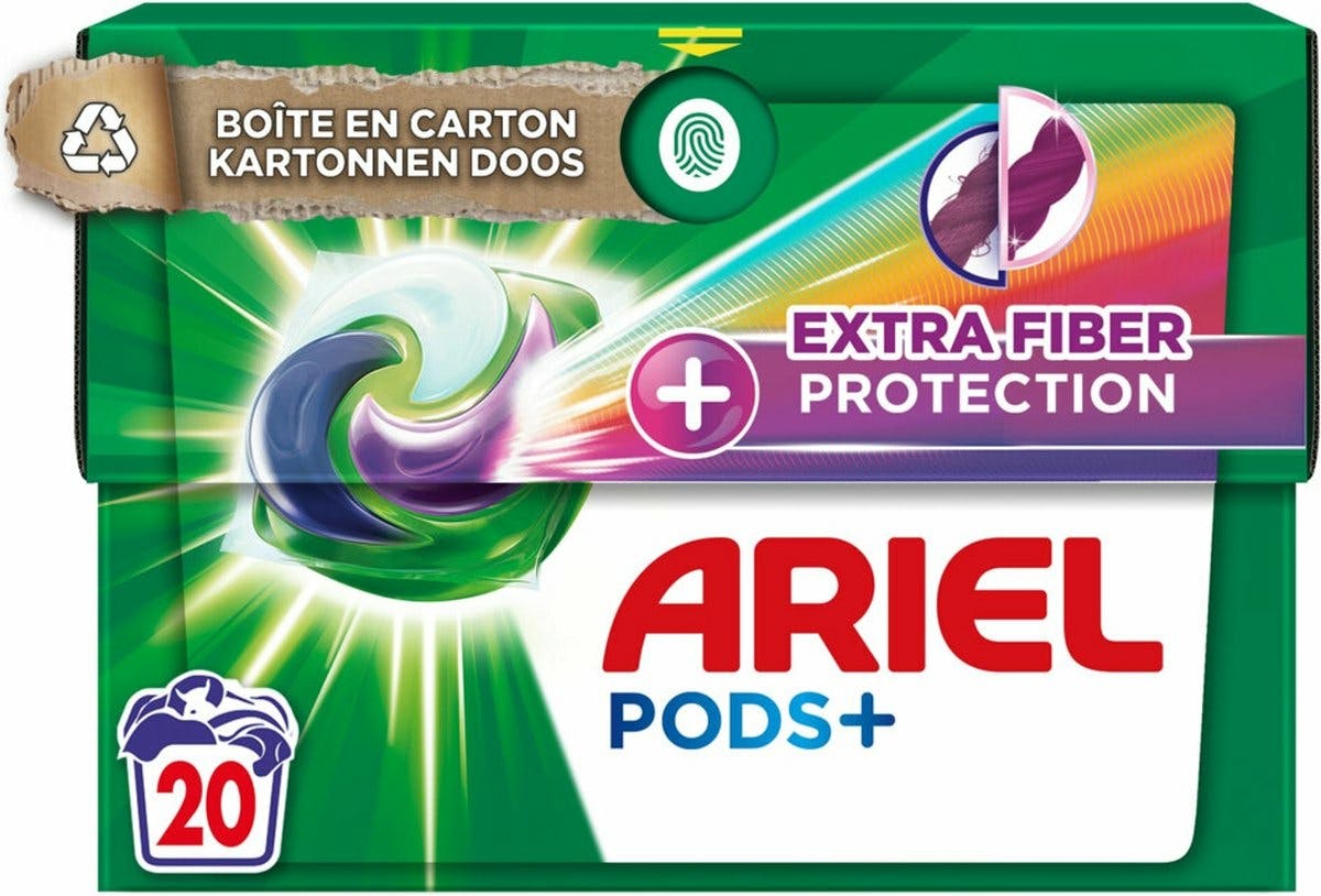 Ariel Pods+ Wasmiddelcapsules Extra Fiber Protection 20 Stuks 