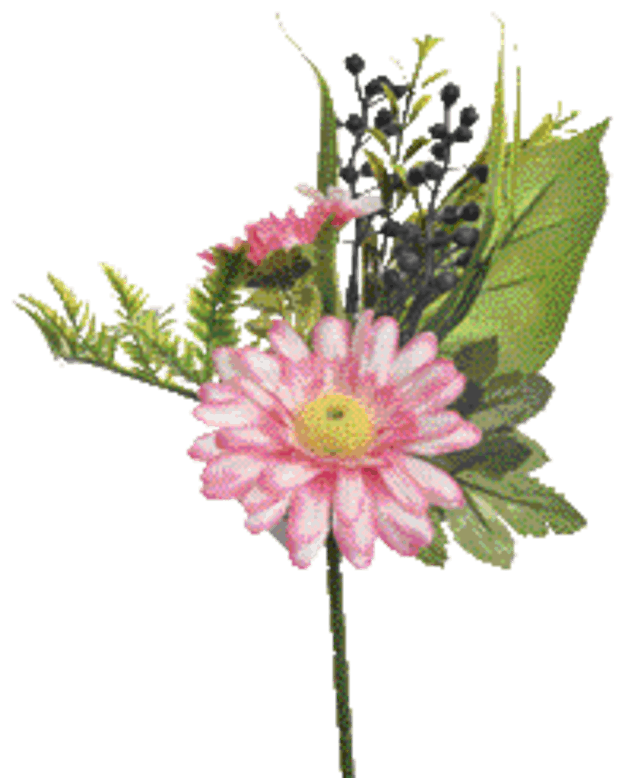 Bouquet De Gerberas Artificiels Rose H.39cm