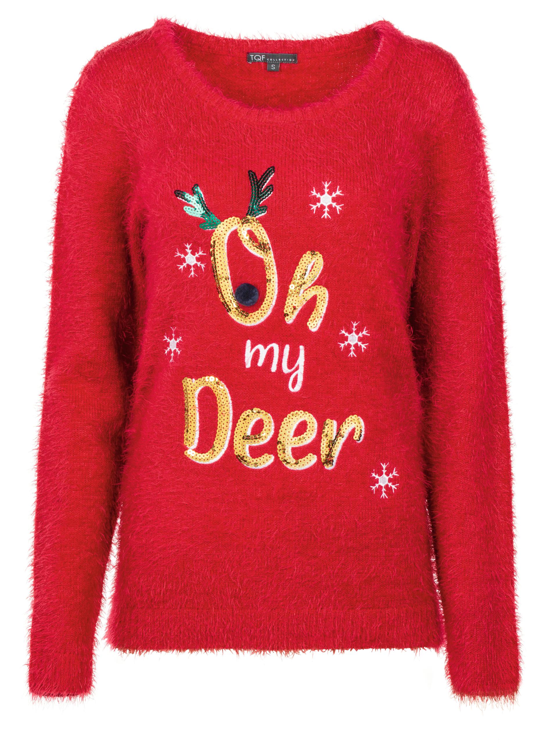 Kersttrui Lady Oh My Deer