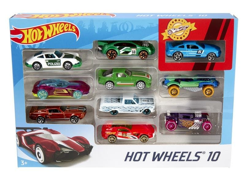 Hot Wheels 10 Car Giftpack +5J (1 van assortiment)