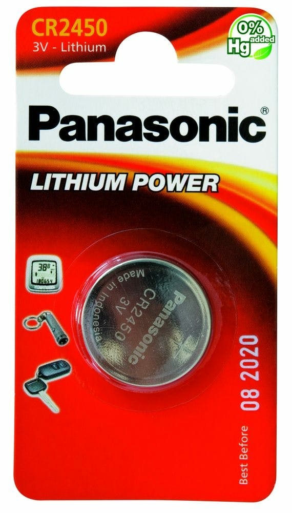 Panasonic Cr2450 Knoopcel Batterij - 1 Stuk