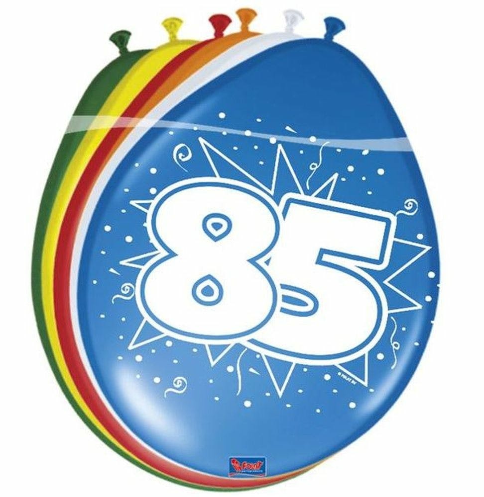 Ballon Verjaardag 85 Jaar 30 Cm (8 Stuks)
