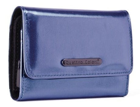 Quattro Colori Iphone Wallet Blu Metallico