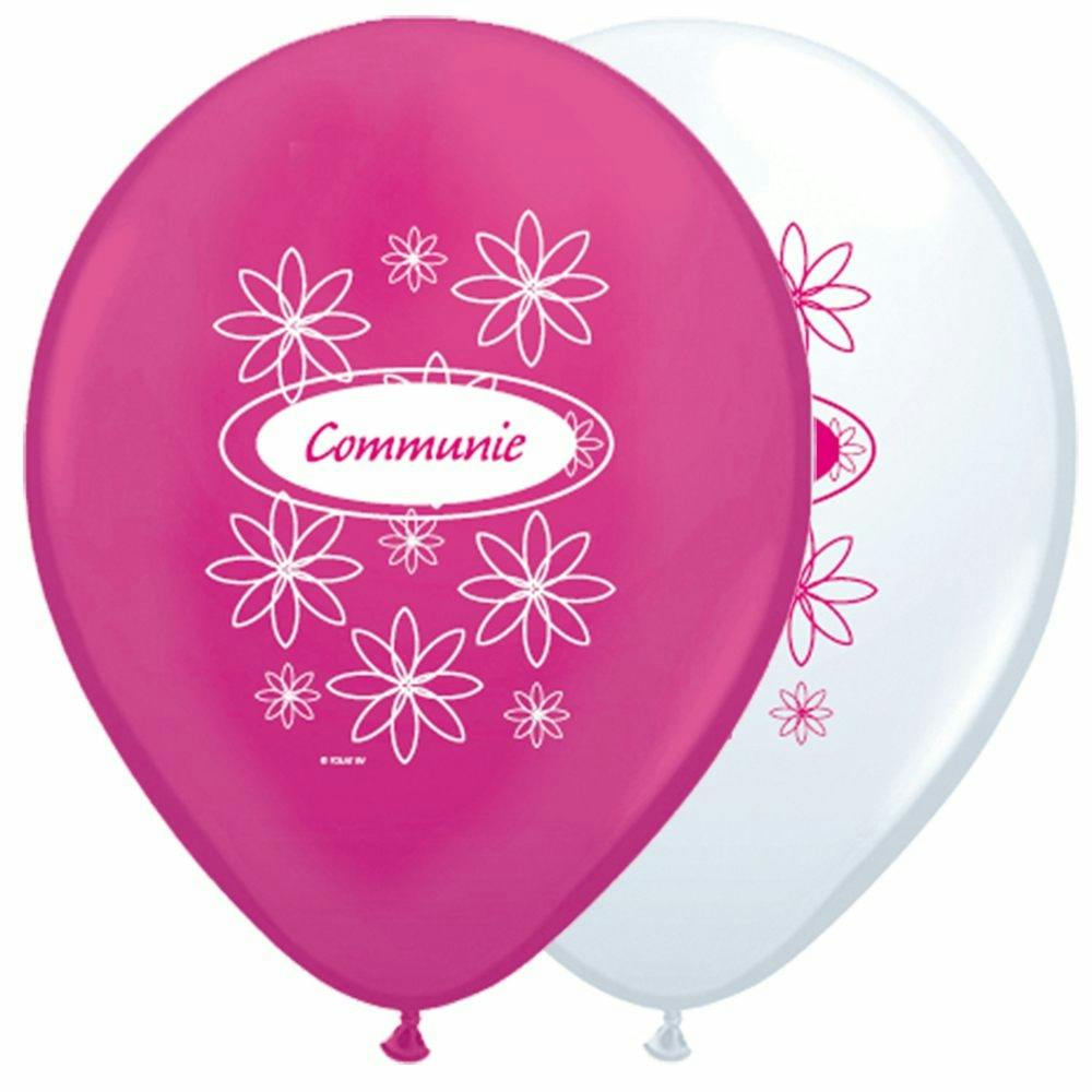 Ballon Communie Meisjes 30 Cm (8 Stuks)