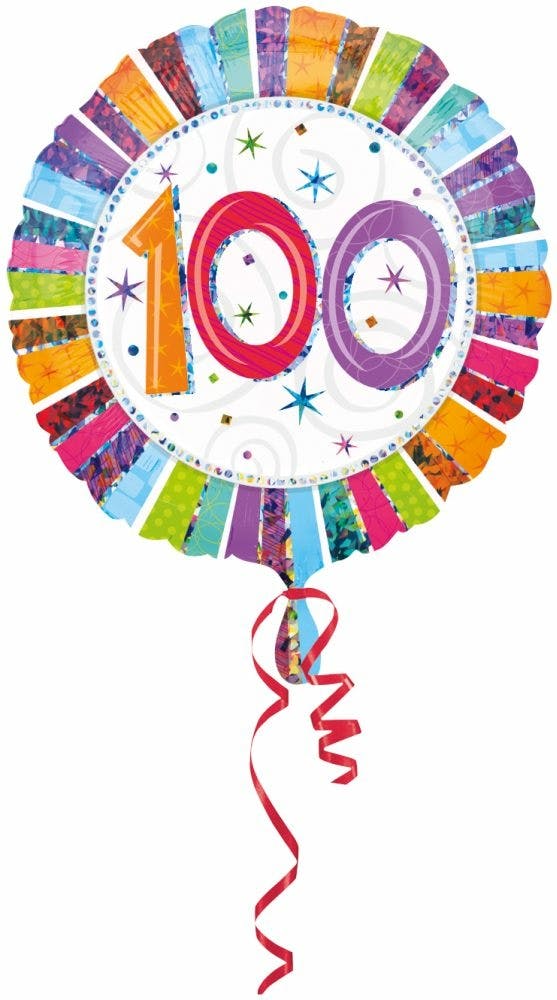 Ballon Verjaardag 100 Jaar Gekleurd