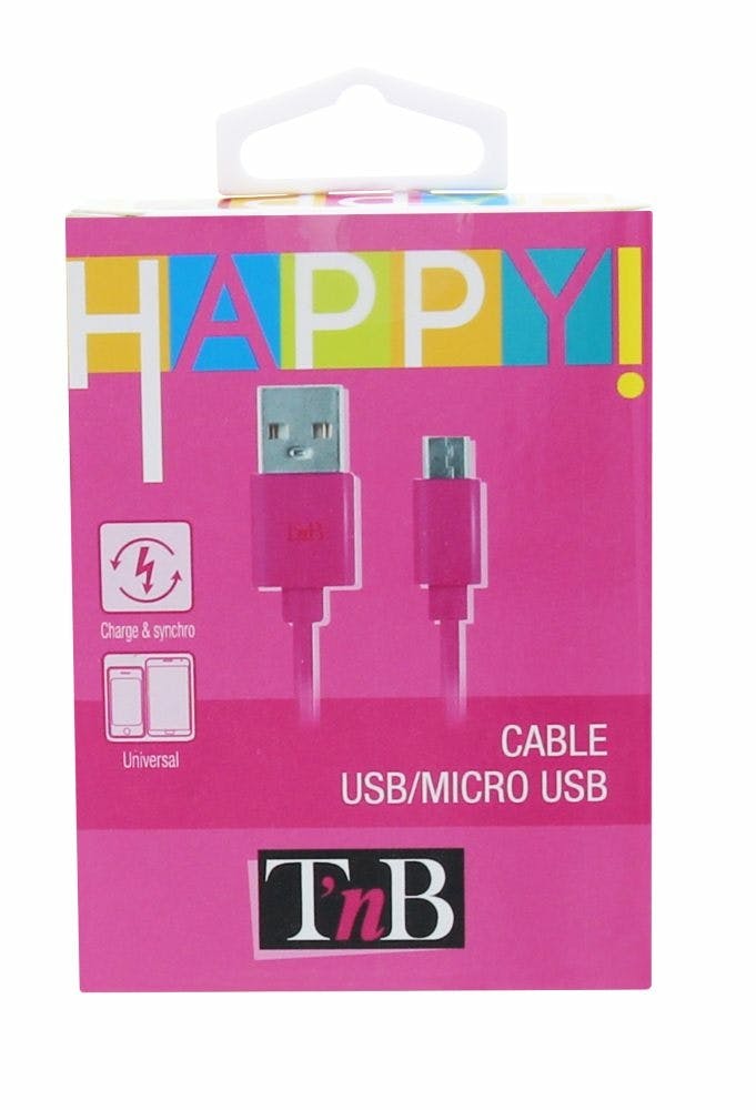Micro Usb 2.0 Kabel Happy Roze